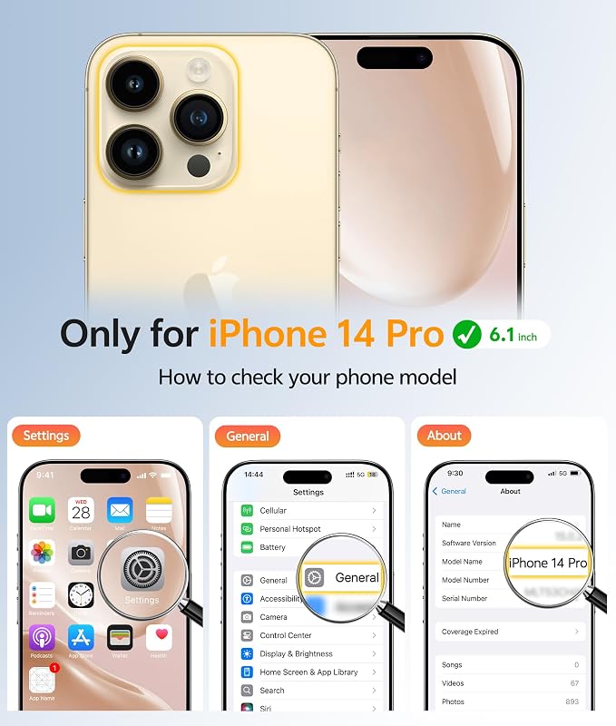FNTCASE for iPhone 14 Pro Case: Translucent Matte Cases - Image 2