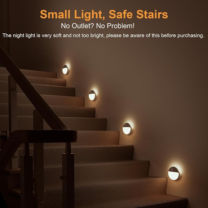 YUNLEX 2 Pack Motion Sensor Light Indoor, 2.6" Small Stick on Lights - Image 2