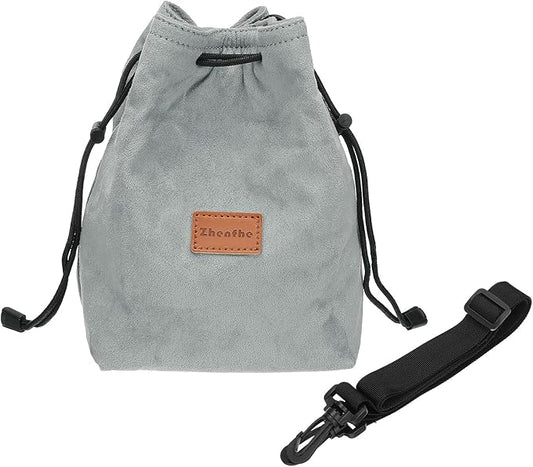 PATIKIL Camera Lens Pouch, S Size Drawstring Lens Case Flannel Camera Lens by PATIKIL