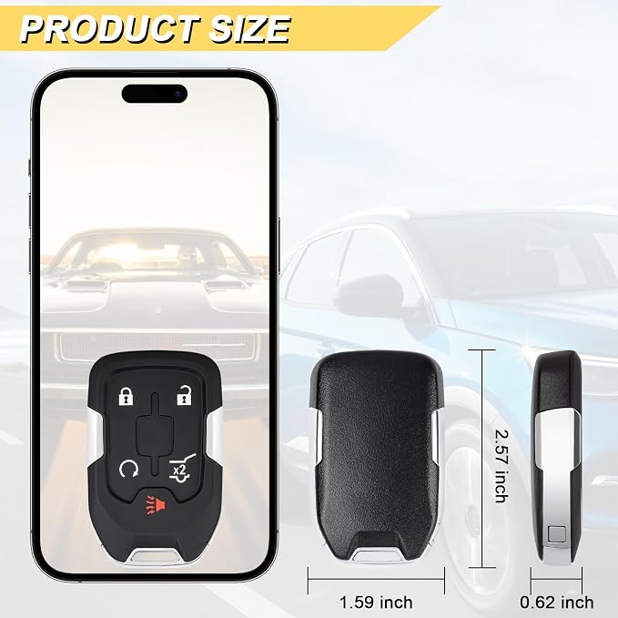 Vurkcy Key Fob Replacement for 2017-2021 GMC Acadia Push Start Smart Proximity - Image 4