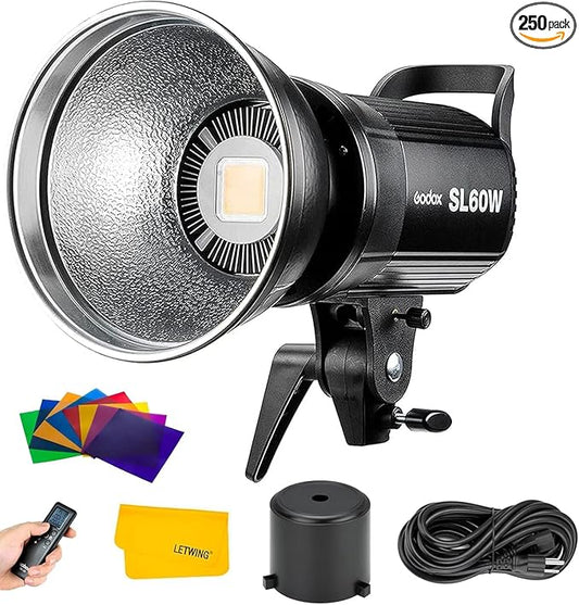 Godox SL-60W SL60W Daylight Led Video Light, 5600K Bright Studio Led Light by GODOX