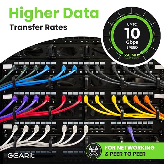 GEARit Cat 6 Ethernet Patch Cable 1 ft Black Cat6 Patch Cables 1ft - Image 6