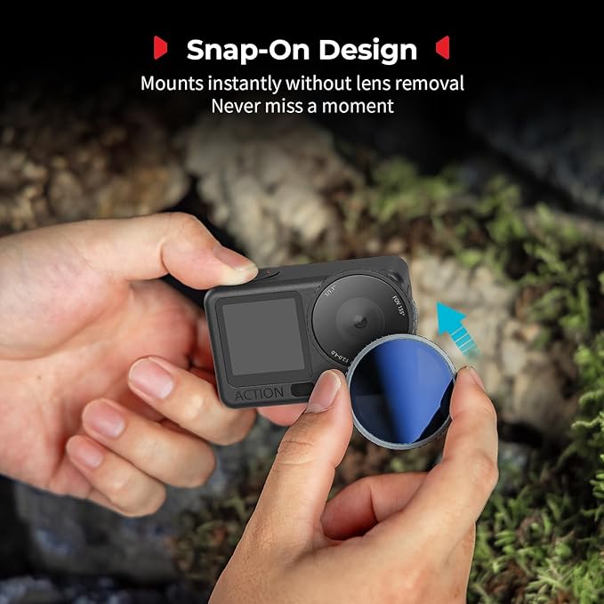 SmallRig ND16 Filter for DJI Osmo Action 6, Snap-On Polarizing Neutral Density - Image 6