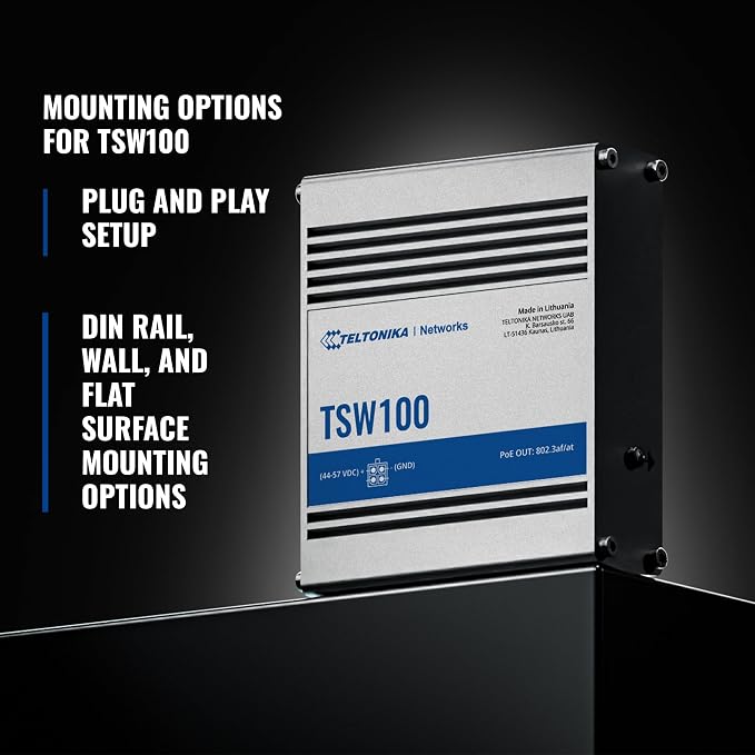 Teltonika Switch TSW110 L2 Unmanaged Ethernet Switch - Image 3