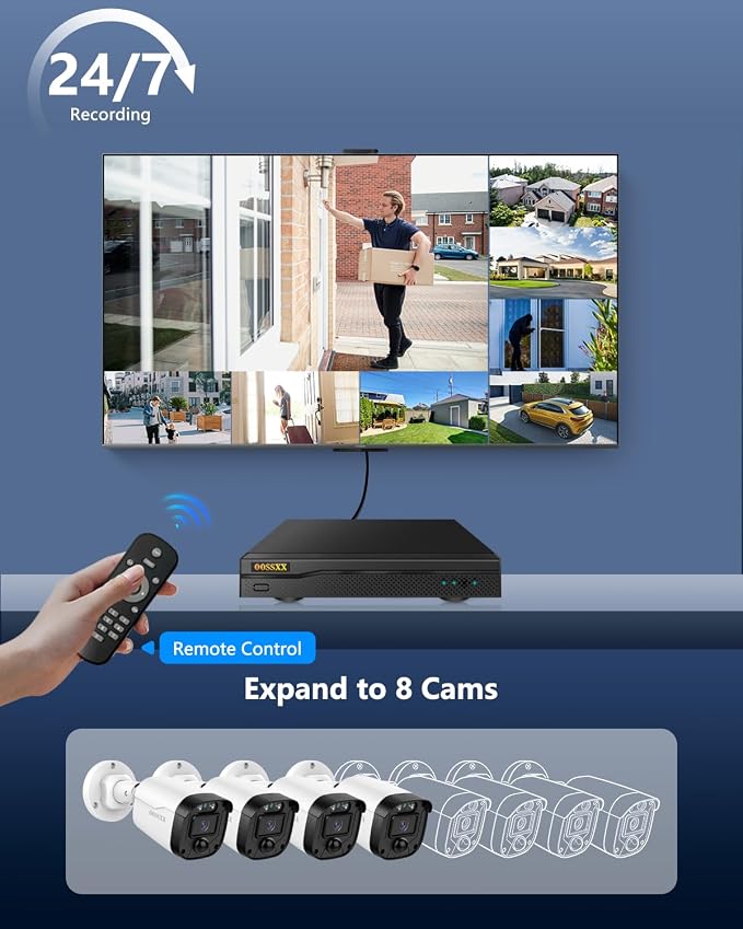 5MP Wired Security Camera System Outdoor, 8CH DVR - Image 7