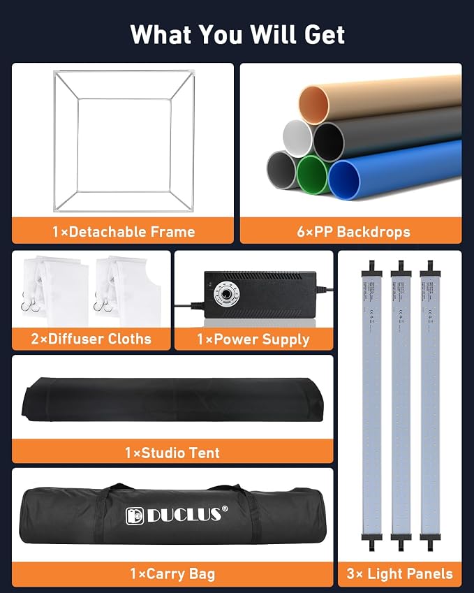 DUCLUS Light Box Photography, 32×32inch Professional Photo Studio Booth Photobox - Image 6