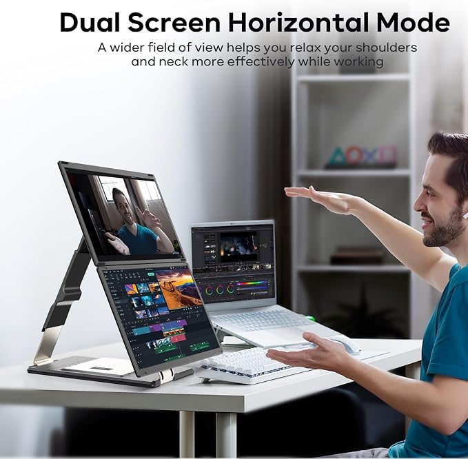Laptop Screen Extender, 15.6'' 1080P FHD Laptop Monitor Extender - Image 6