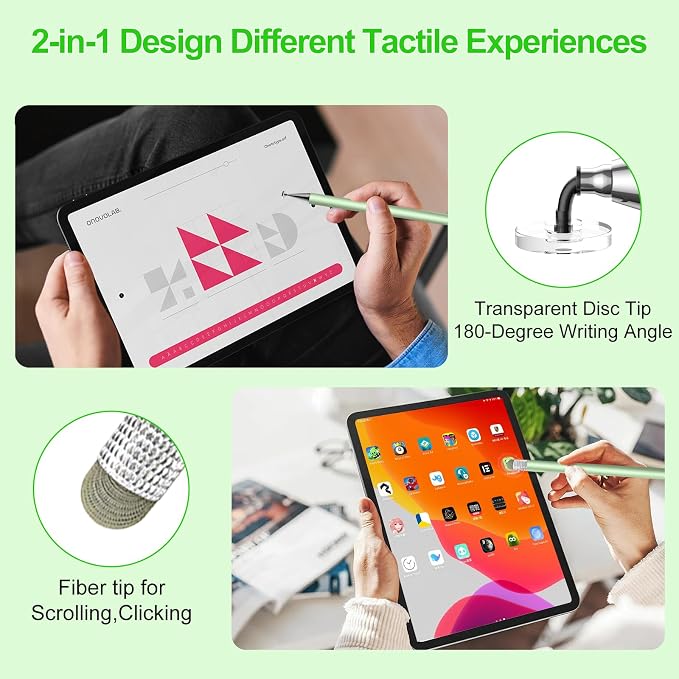 Stylus Pen for Touchscreen ipad.2-in-1 Tip for Nintendo Switch | Disc & Fiber - Image 2