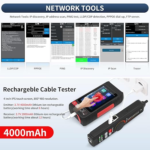 Multifunction Network Caber Tester, UTP Ethernet Cable Tester, Cable Tracer - Image 7