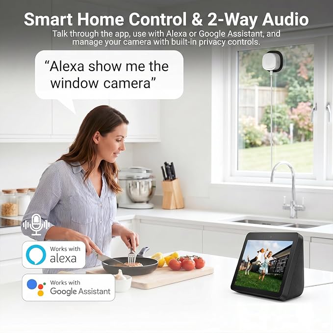 ELECCTV 2.5K Window Security Cameras 2Packs, 2.4G/5GHz WiFi Indoor Cameras - Image 8