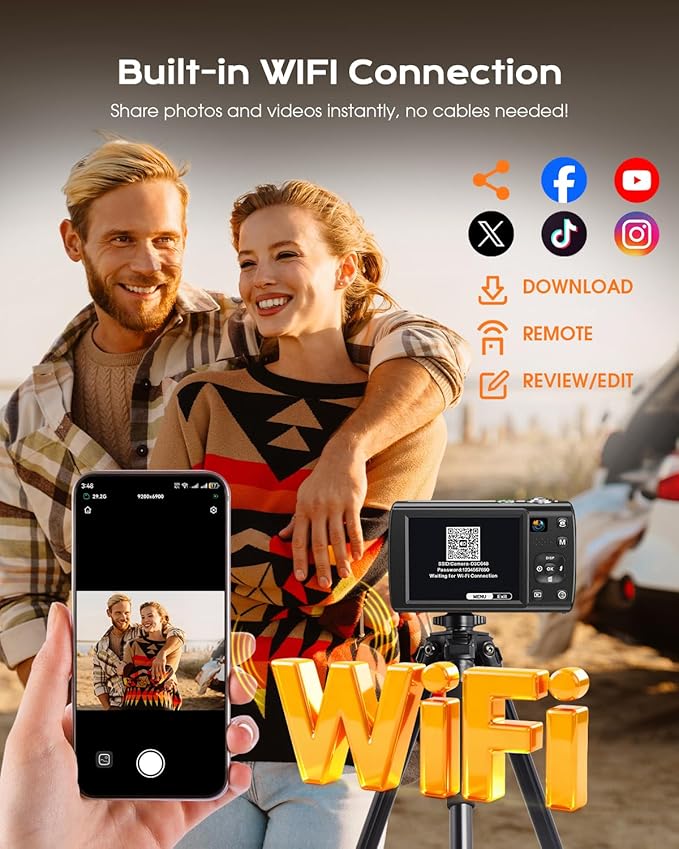 8K Digital Camera for Photography, 2026 Latest WiFi 88MP Vlogging Camera for - Image 5