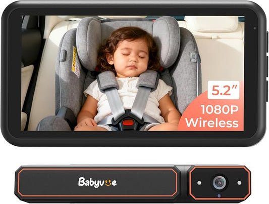 Babyvue BV6 Wireless Baby Car Camera Fast Setup, No Wiring Car Baby Monitor | by BabyVue