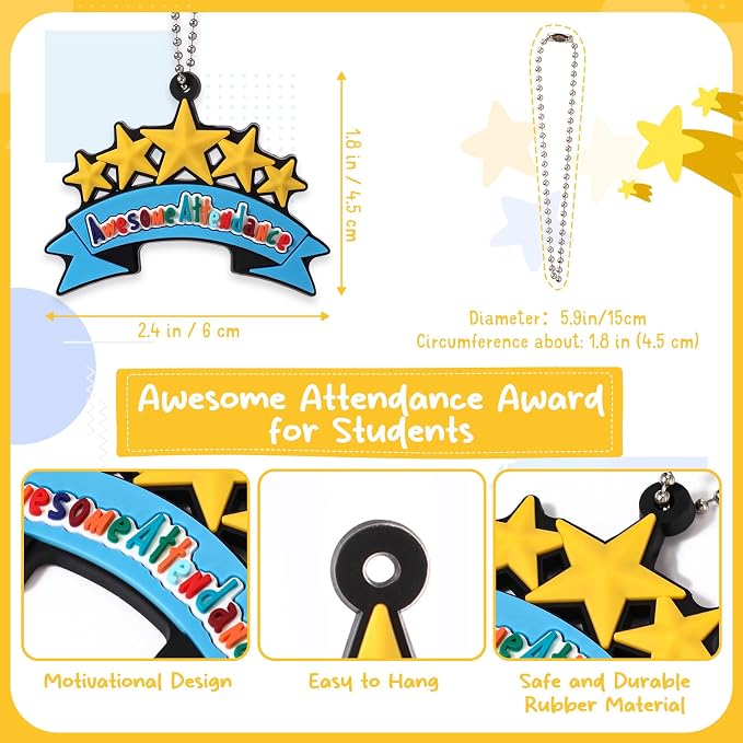 300 Pcs Awesome Attendance Silicone Tags - Image 2