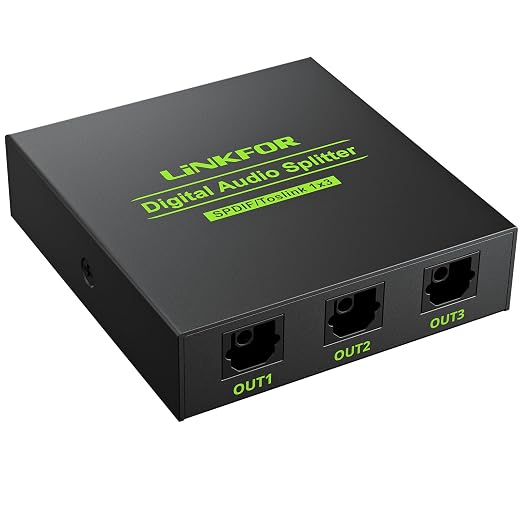 LiNKFOR Digital Optical Audio 1x3 Splitter Digital SPDIF Toslink Optical Fiber - Image 7