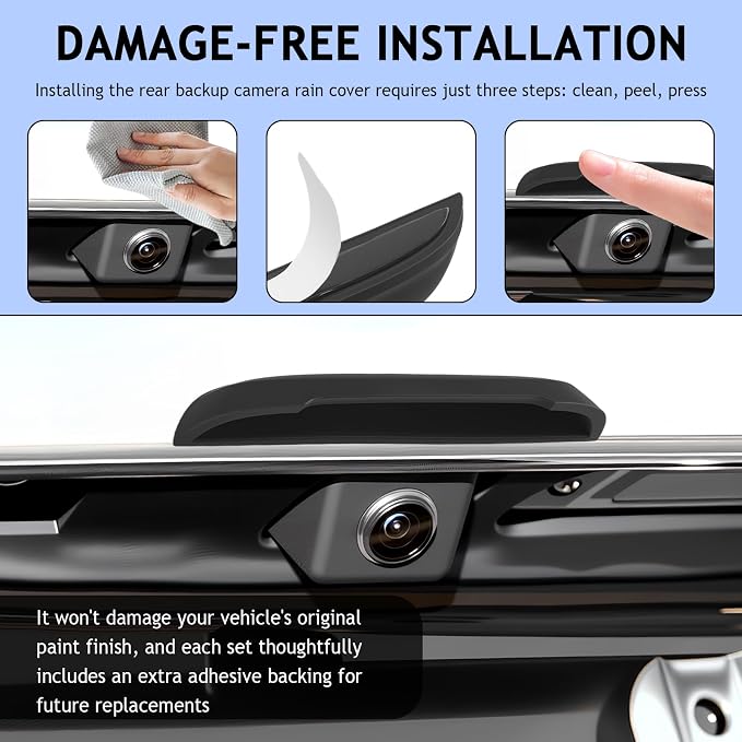 Car Rear View Camera Protection Cover, Wider Back Up Camera Rain Guard - Image 3