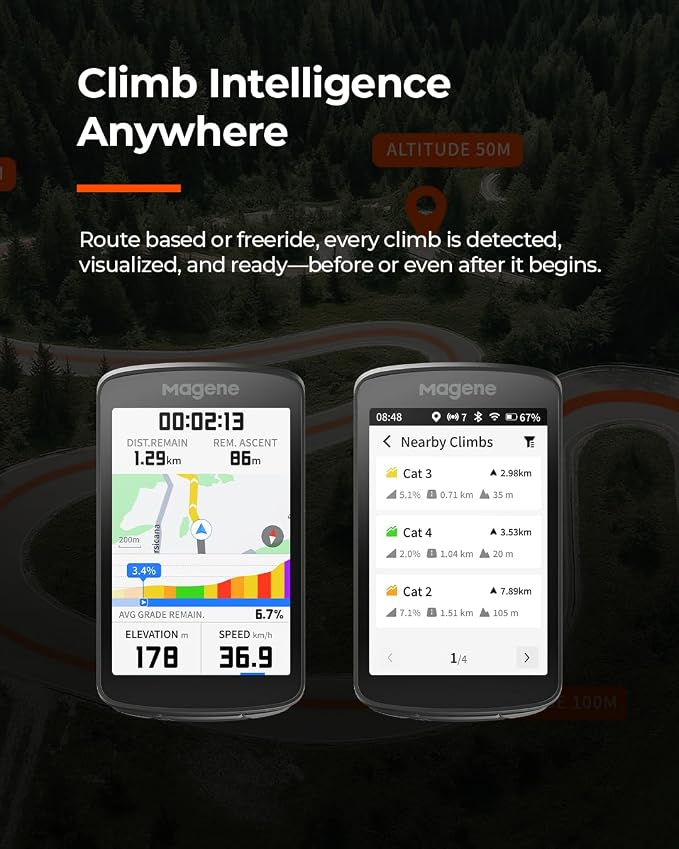 Magene C706 Smart GPS Bike Computer – 3.3" Color Touchscreen - Image 5