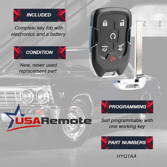 1x Smart Key Fob Replacement for 2015-2020 Chevy Suburban Tahoe GMC Yukon Yukon - Image 3