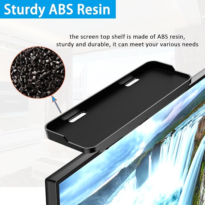TV Top Screen Shelf Speakers Mount Adjustable Computer Monitor Shelf Storage - Image 4