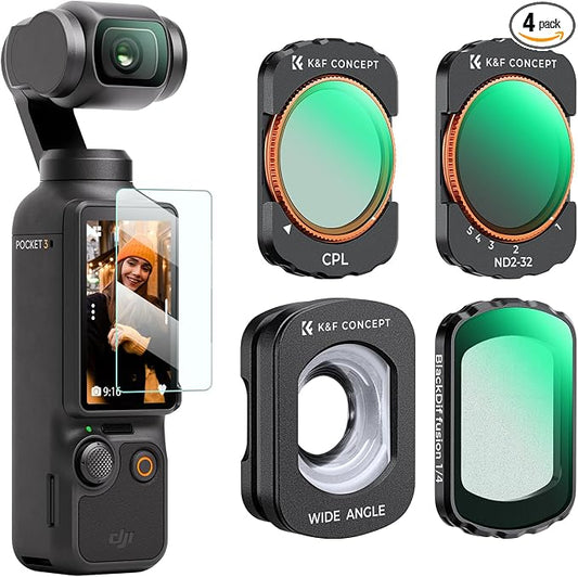 K&F CONCEPT FSD01 Magnetic Wide Angle Lens & Effect & ND & CPL Filter Set by KFCONCEPT