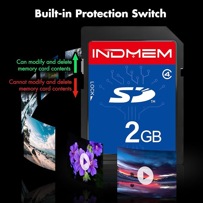 INDMEM SD Card 2GB Class 4 Flash Memory Card 2G SLC Stanard Secure Digital Cards - Image 6