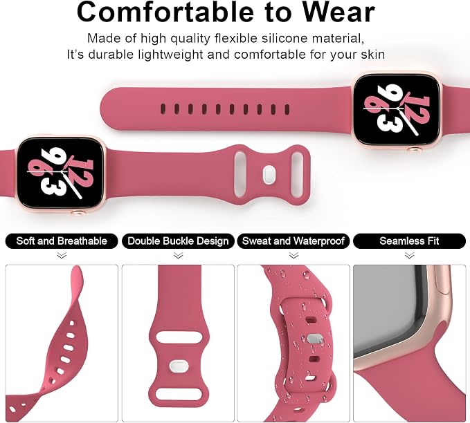 Sport Band Compatible with Apple Watch 38mm 40mm 41mm 42mm 44mm 45mm 46mm 49mm - Image 3