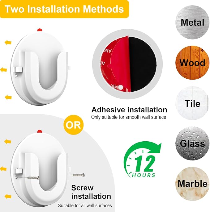 3 Pack Adhesive Wall Mount Bracket - Image 2