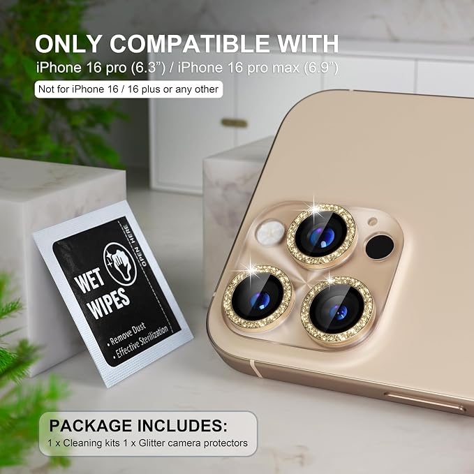 Choiche Compatible for iPhone 16 Pro/iPhone 16 Pro Max Camera Lens Protector - Image 2