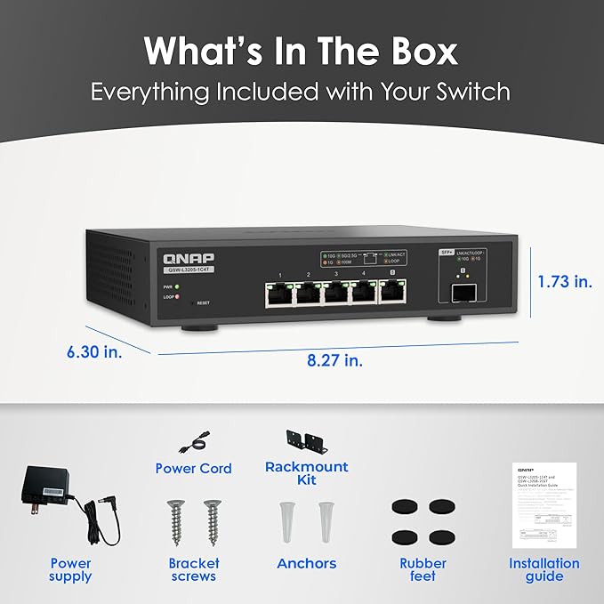 QNAP 5-Port Multi-Gig 10GbE Lite-Managed Network Switch – 4× 10/5/2.5/1G RJ-45 - Image 7