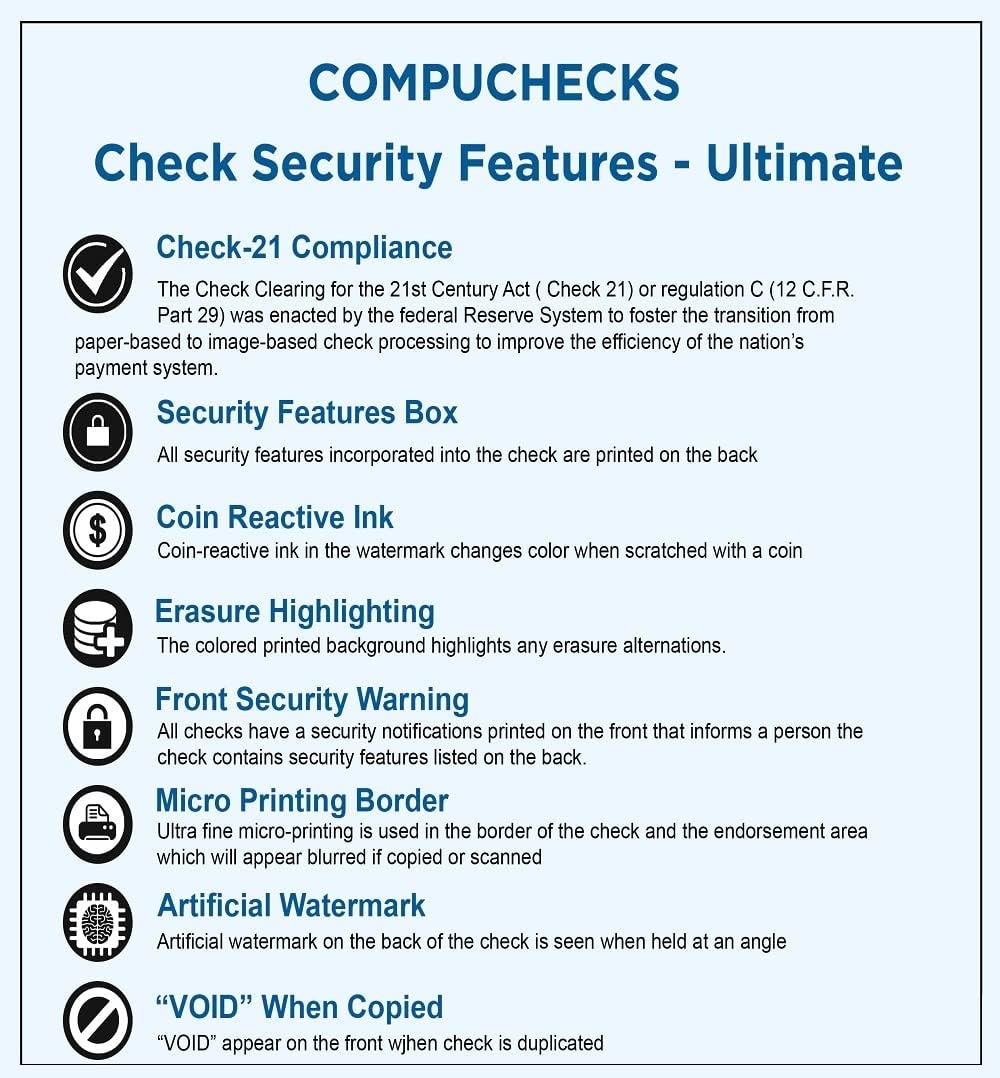 Business Voucher Check Stock - Computer Laser Checks - 500 Sheets, Check on Bottom, Burgundy Pinstripe