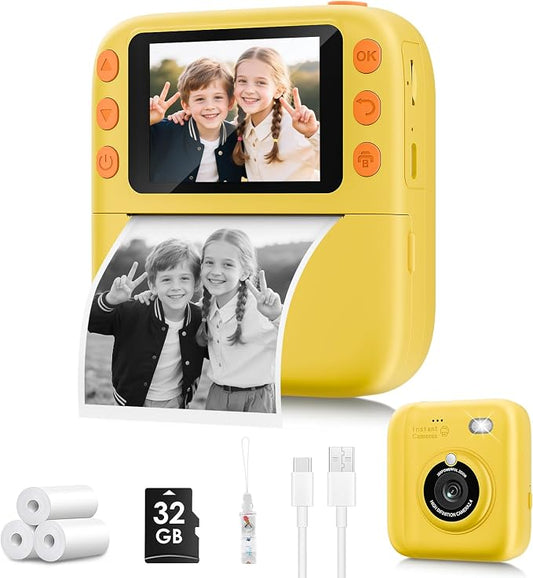Instant Print Camera for Kids, Christmas Birthday Gifts for Girls Boys by Yusuuo