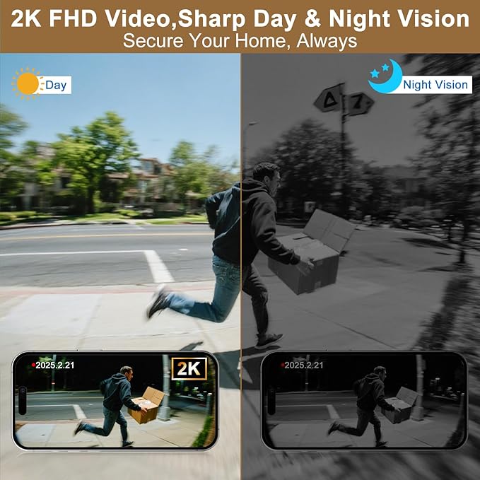 Doorbell Camera Wireless, 2K FHD Head-to-Toe Video, no Subscription, Two-Way - Image 5