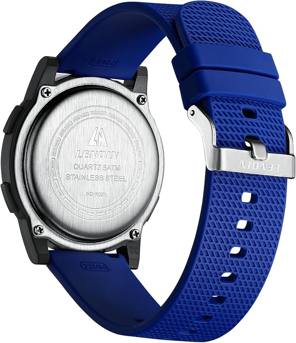 HANPOSH Mens Digital Watch Ultra Thin Minimalist Sports Waterproof Outdoor LED - Image 2