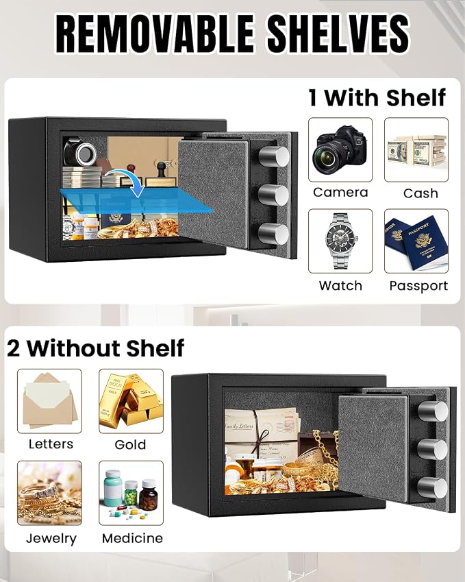 Fireproof Safe for Home, Money Safe for Cash,  Fire Proof safes for - Image 6