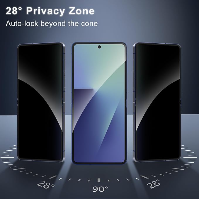4 Pack for Samsung Galaxy Z Flip 7 Privacy Screen Protector, 2 Pac Inside - Image 3