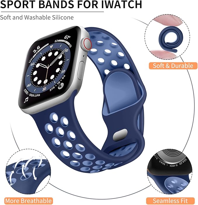 Lerobo Band Compatible with Apple Watch Band 38mm SE 3 40mm Series 11 42mm 9 - Image 2