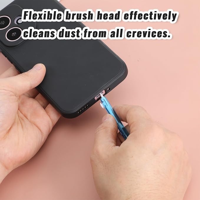 10Pcs Cell Phone Cleaning Kit, Dual Head Anti-Clogging Nylon Brushes Hook - Image 5