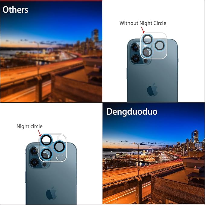 Dengduoduo 3 Pack Tempered Glass Camera Lens Protector - Image 5