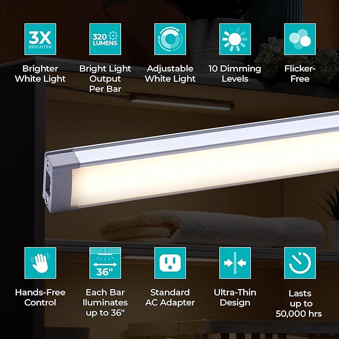 BLACK+DECKER Compatible with Alexa Smart LED Under Cabinet Lighting Kit - Image 7