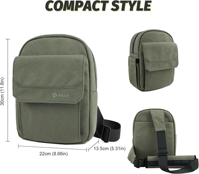 TULLIO Camera Bag Crossboy Camera Sling Chest Bag Backpack Waterproof - Image 2