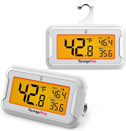 TempPro Refrigerator Thermometer 2 Pack by TempPro