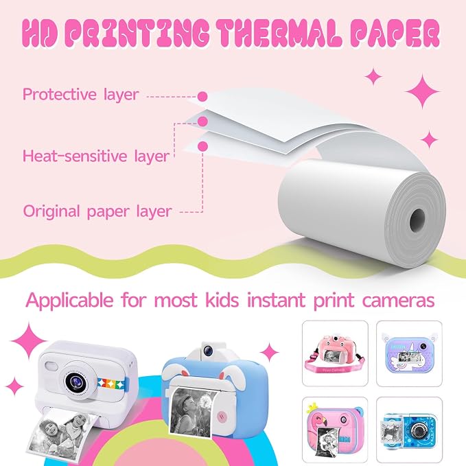 10 Rolls Kids Camera Paper Roll Refill - Image 3