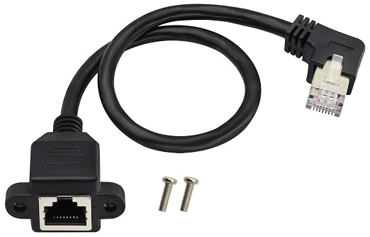 90 Degree Cat 6 Ethernet Cable Right Bend Angle RJ45 Male to Female Shielded - Image 6