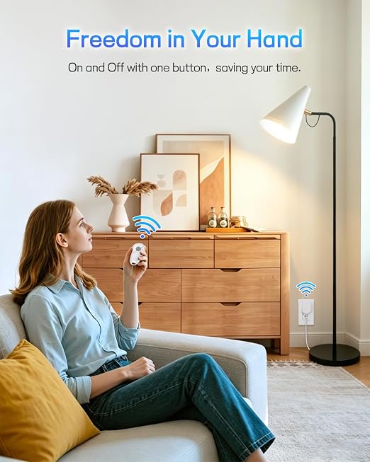 Greencycle Remote Control Outlet, 2 Wireless Light Switches and 1 Outlet Plug - Image 3