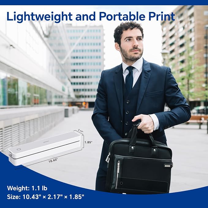 HPRT Portable Thermal Printer-Inkless Printer, Supports Thermal Paper&Labels - Image 2