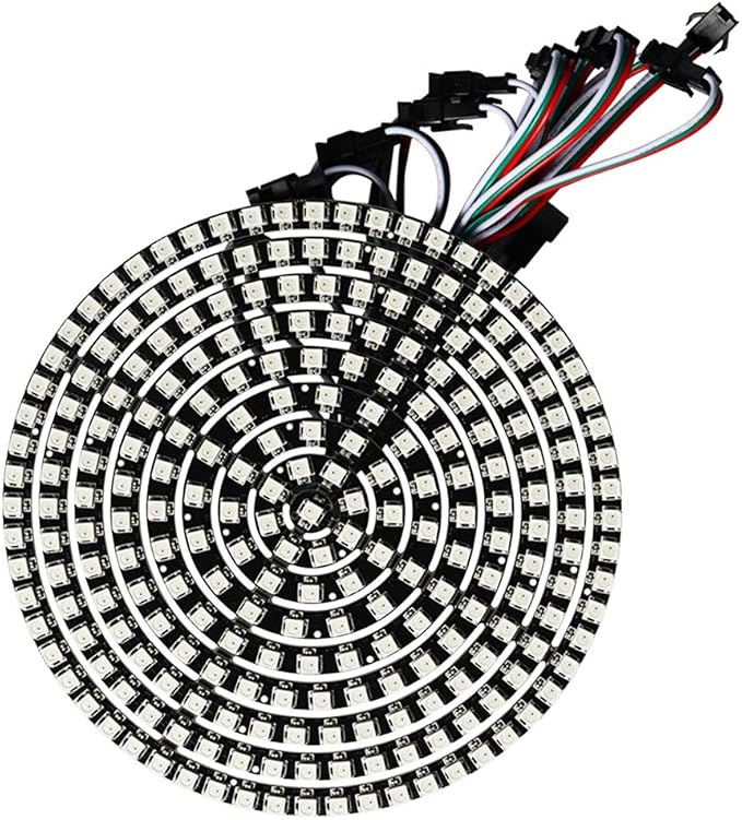 241 LEDs 9 Rings WS2812B 5050 RGB LED Ring Lamp Light Individually Addressable by WESIRI