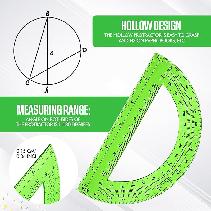 EBOOT Student Geometry Math Set, Drawing Compass and 6 Inch Swing Arm - Image 4