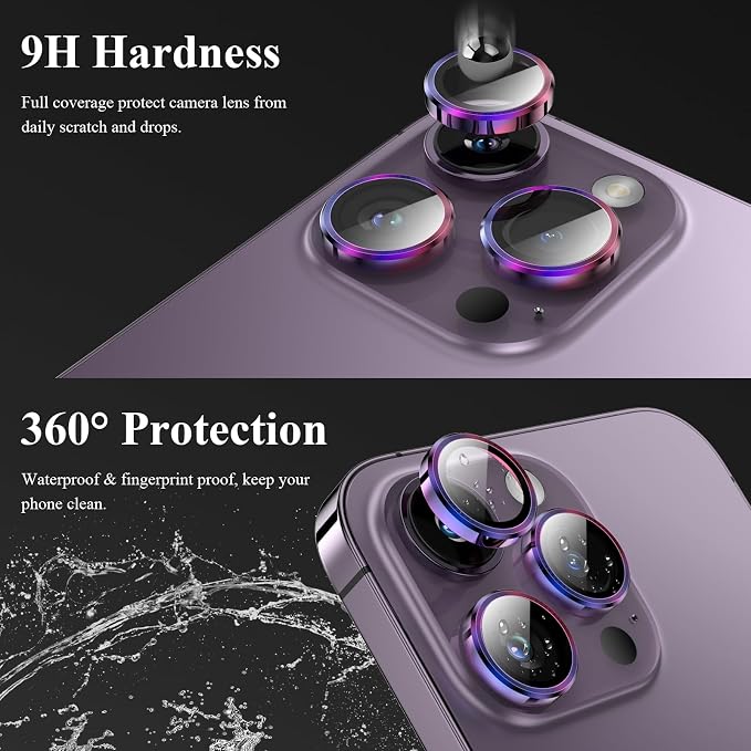YWXTW Screen Protector for iPhone 14 Pro Max, 9H Tempered Glass, Scratch - Image 3