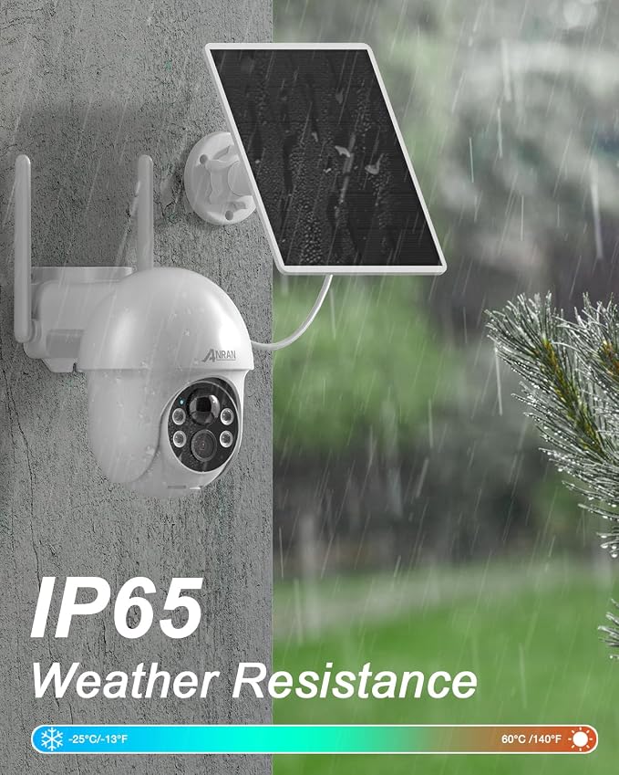 ANRAN 2K Security Camera Wireless Outdoor, Solar Outdoor Camera - Image 8