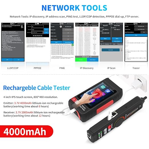 Multifunction Network Caber Tester, UTP Ethernet Cable Tester, Cable Tracer - Image 7