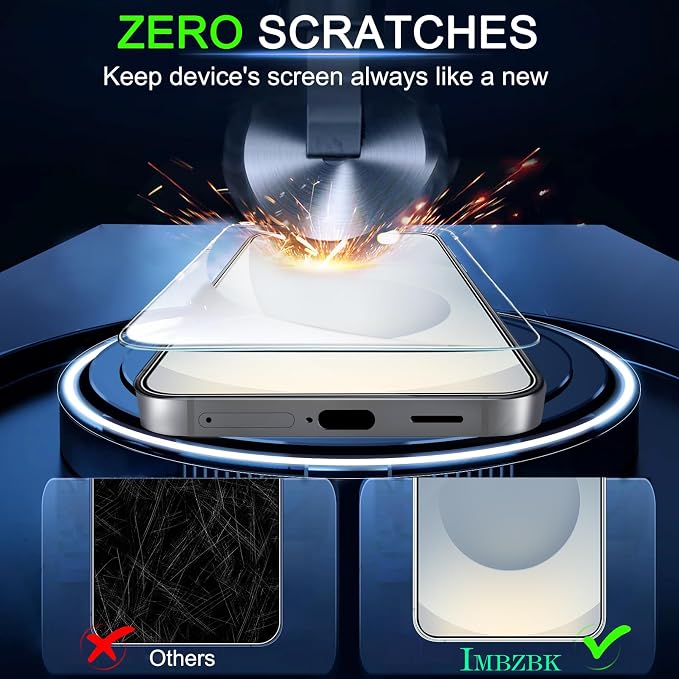 IMBZBK 3 Pack Screen Protector for Samsung Galaxy S25 Plus Accessories - Image 4